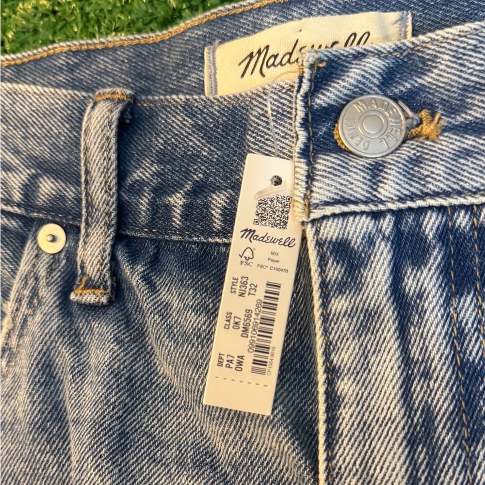 Madewell Womens Baggy Straight Jeans Blue Wash Denim Size 32 T - Picture 5 of 14